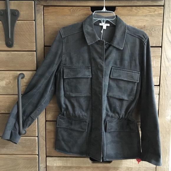 James Perse Jackets & Blazers - James Perse Camouflage Print Military Jacket